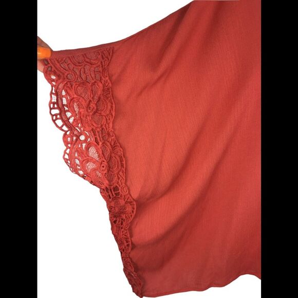 NWT Kimono Top Blouse Size Large Oversized Lightweight V Neck Cinnamon - Picture 5 of 6